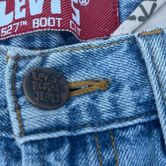 Levi's Light Blue Ripped Denim Mini Short - Picture 6 of 7